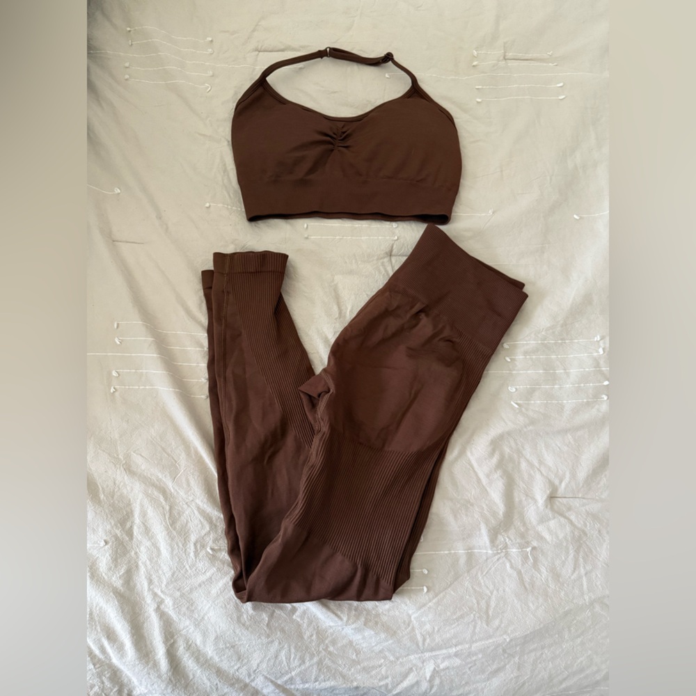 Brown Women's Workout Set